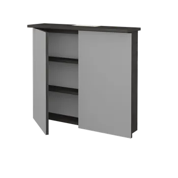 Koupelnový nábytek Dřevojas Dvoudveřová galerka SANI GA2O 80 - D16 Beton tmavý