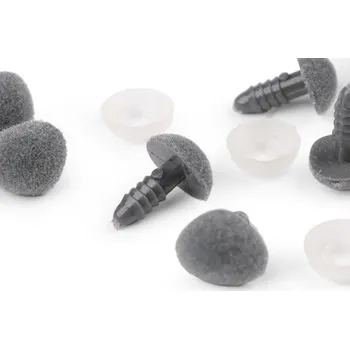 Čumák sametový s pojistkou 11x14 mm, barva 5 šedá