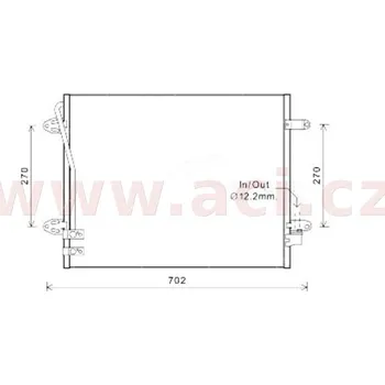 Sušič klimatizace chladič klimatizace bez sušičky 1.4i, 1.8TFSi, 3.6TFSi