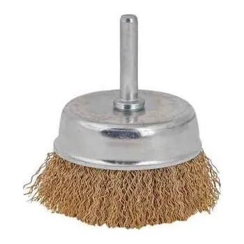 Drátěný kartáč Raider Kartáč hrnkový mosaz pr.50mm (2") se stopkou RD - TM-170101