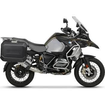 Zavazadlo na motocykl Kompletní sada bočních černých hliníkových kufrů SHAD TERRA BLACK 36L/47L , včetně montážní sady SHAD BMW R 1200 GS/ R 1200 GS Adventure/ R 1250 GS/ R 1250 GS Adventure