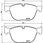 BREMBO Sada brzdových destiček, kotoučová brzda P06049
