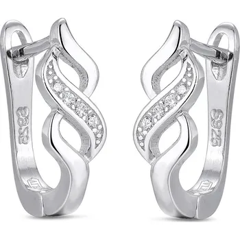 Náušnice NUBIS® Stříbrné náušnice se zirkony - NB-3813