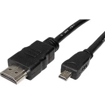 Video kabel ROLINE GREEN High Speed HDMI kabel s Ethernetem, HDMI M - microHDMI M, černý, 2m - 11.44.5581