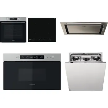 Set domácích spotřebičů WHIRLPOOL OMK58CU1SX + WHIRLPOOL WL S7260 NE + WHIRLPOOL WCT3 64 FLB X + WHIRLPOOL MBNA910X + WHIRLPOOL WIO 3T133 PLE