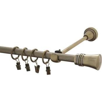 Garnýž Garnýž kovová 120 cm rýhovaná jednořadá 16 Capri mosaz