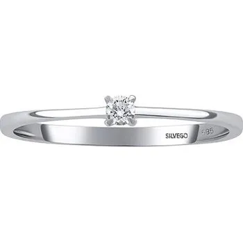 Prsten Zlatý zásnubní prsten Riley z bílého zlata s diamantem 0,05 ct velikost obvod 60 mm DNNCLA005RGWD-obvod 60 mm