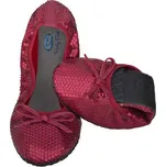 Scholl Pocket Ballerina PAILLETTES - červené baleríny
