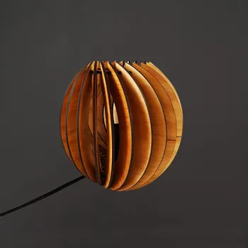 Lampička AMADEA Dřevěná stolní lampička kulatá, masivní dřevo, rozměr 19 cm, český výrobek