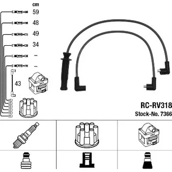 Zapalovací kabel NGK Sada kabelů pro zapalování 7366