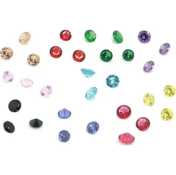 Materiál na výrobu šperku 6mm Kubické Zirkony barevné - 1Ks - Vínová