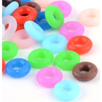 Módní doplněk Barevné protiskluzové zarážky - Mezikusy 6mm - B+ - 100Ks