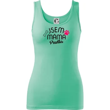 Dámské tričko Jsem máma Pudla - Dámské tílko - XS ( Mátová )