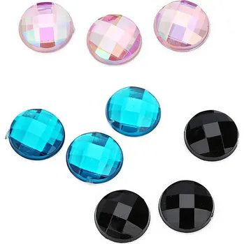 Šperk Akrylové Kabošony 10mm - 50Ks - Fialová