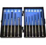 Yato šroubováky hodinářské ploché PL0,9 - PL3, křížové PH00 - PH1, sada 11 dílů - 100-00527