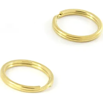 Materiál na výrobu šperku Ocelový kroužek na klíče zlatý 20mm - 1Ks+ - 1 Ks