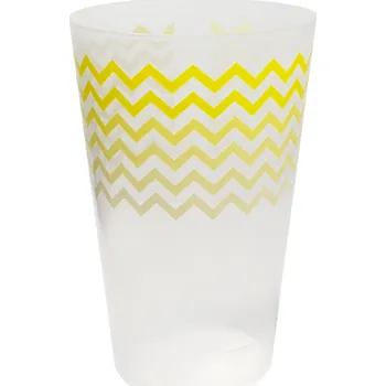 Jednorázové nádobí INJETON PLAST Vratný "Párty" kelímek 0,5 l s potiskem žlutá