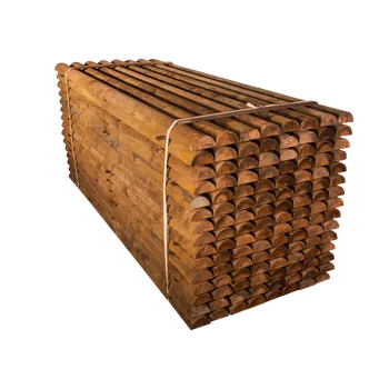 Plotový sloupek Dřevěný svlak půlkulatý - dl. 300 cm, š. 8 cm