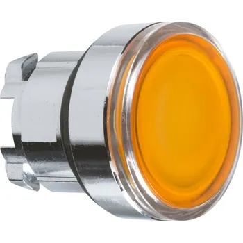 SCHN ZB4BA58 Ovládací hlavice stiskací, lícující s průhled. hmat. pro vl. štítku - žlutá