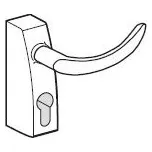 Dormakaba Klika k panikovému kování Dorma