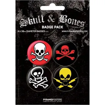 Placka set - Skull & Bones - 4x38mm