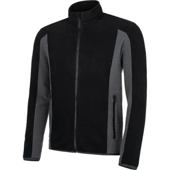 Pánská mikina Stretchová fleecová mikina pánská Lefan černá šedá 3XL