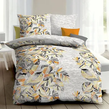 Povlečení Kaeppel | Krepové povlečení Abstract Jungle orange, 140x200, 70x90