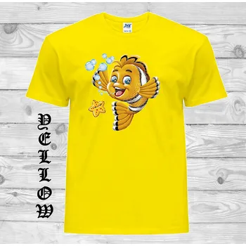 detske-levne-bavlnene-tricko-potisk-zlata-rybka Barva: Yellow - žlutá, velikost: 116