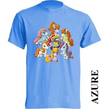 Dívčí tričko detske-levne-bavlnene-tricko-potisk-ponici Barva: Azure - azurově modrá, velikost: 116