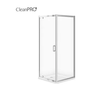 CERSANIT sada B152: sprchový kout ARTECO 80x80x190 cm, průhledný, chrom + slim sprchová vanička TAKO, S601-115