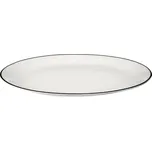 Mělký talíř s proužkem 26,5 cm A TABLE LIGNE NOIR ASA Selection - bílý bílá
