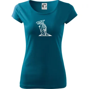 Dámské tričko Mayové - zvířata papoušek - Dámské triko Pure - L ( Petrolejová )