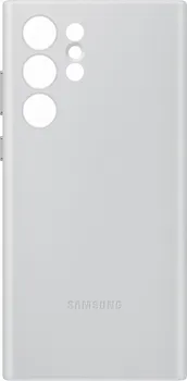 Pouzdro na mobilní telefon Samsung kožený zadní kryt pro Samsung Galaxy S22 Ultra 5G šedý