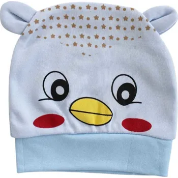 Kojenecká čepice Bavlněná kojenecká čepička Kuřátko Sv. modrá