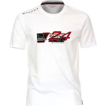 Pánské tričko Pánské tričko Casa Moda RACING COLLECTION 3XL - 6XL krátký rukáv bílá Casa Moda - 4XL