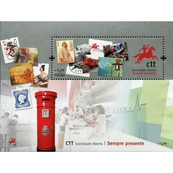 Poštovní známka CTT - Portugal post (2014) MiNr. 3900 ** - Portugalsko - BLOCK 354 - Privatizace portugalské poštovní společnosti CTT