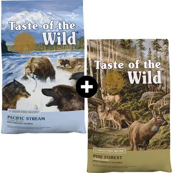 Krmivo pro psa MOJE COMBO TOW (Taste of the Wild): Pacific Stream 12,2 kg + Pine Forest 12,2 kg