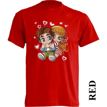 Dívčí tričko detske-levne-bavlnene-tricko-potisk-chlapec-divka Barva: Red - červená, velikost: 152