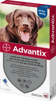 antiparazitikum pro psa Bayer Advantix Spot-on pro psy nad 25 kg modrý 4 ml
