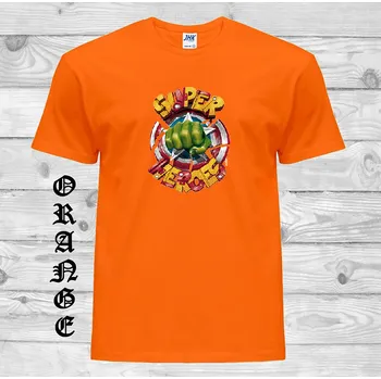 Chlapecké tričko detske-levne-bavlnene-tricko-potisk-Superheroes Barva: Orange - oranžová, velikost: 104