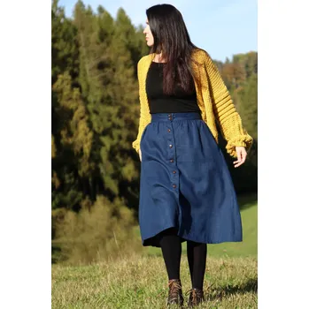 Dámská sukně Glara Propínací sukně Czech design 100% len 776281