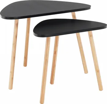 Konferenční stolek Tempo Kondela Gorej set 2 stolků černý/bambus
