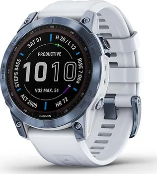 Chytré hodinky Garmin fēnix 7 Sapphire Solar Edition Titan Blue/White Band