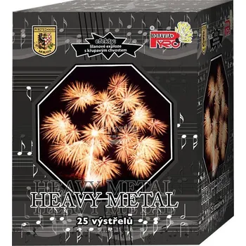 Zábavní pyrotechnika Pyro Moravia Kompakt Heavy Metal 25 ran cal. 30mm - ohňostroj a pyrotechnika na jedno zapálení