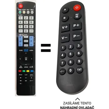 LG AKB72915217 náhradní dálkový ovladač pro seniory. M2382D, M2482D