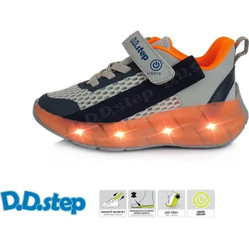 Dětská treková obuv D.D.Step D.D. step chlapecké tenisky F61-297BM Barva: šedá, Velikost: 34