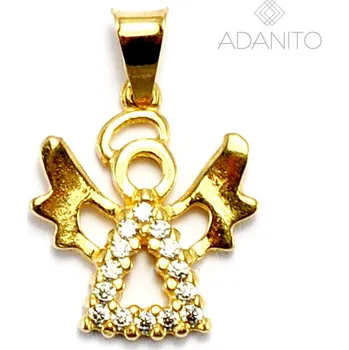 Přívěsek Zlatý přívěsek anděl se zirkony
