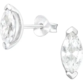 Náušnice Atreya Stříbrné puzetové náušnice MARQUISE