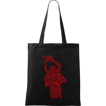 Nákupní taška Chainsaw ikony postava - Taška bavlněná - 42 x 38 cm ( Černá )