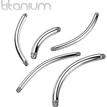 Piercing Šperky4U Zahnutá náhradní tyčka TITAN, závit 1,2 mm - TIT1210-1208